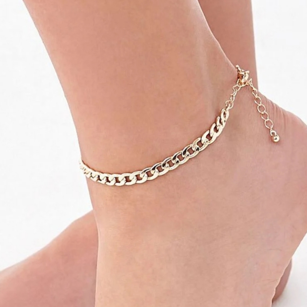🔮4/$8 Chunky Curb Chain Anklet